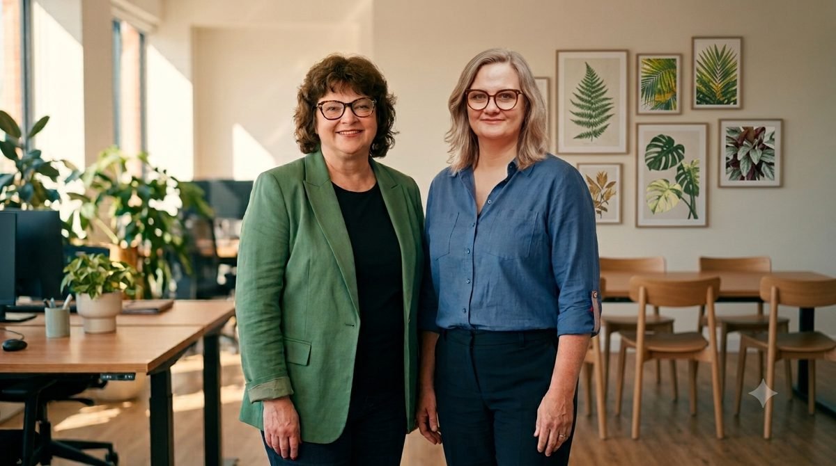 Cláudia Ferreira Schenkel e Milena Moura de Ornelas, as idealizadoras do projeto em Movimento